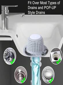 1PC Sink Anti-Clogging Silicone Floor Drain Cover, Bathroom Drain Outlet Hair Anti-Clogging Filter, Sewer Outlet Filter Screen