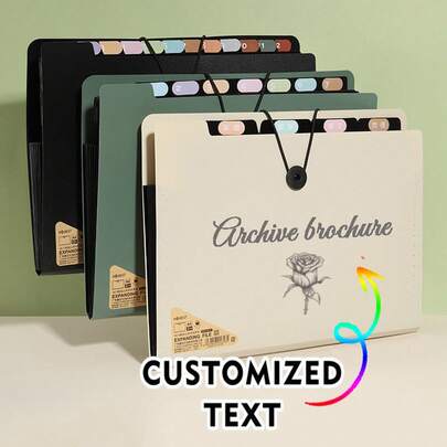 Customized Personalized Folder/Document Organizer, Simple Multi-Layer Study Paper, Test File Storage Accordion Bag, Office Supplies File Folder, Maternity Clinic Folder, Suitable For Back To School Items, Teacher's Day Gift