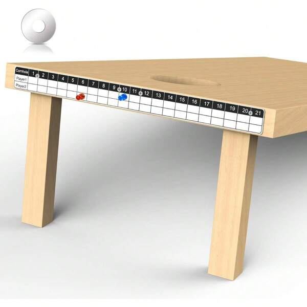 Corn Hole Game Magnetic Scoreboard: Durable, Easy-To-Install Scoreboard With Round Flat Washers, Available In White & Black. Keeps Score Simple And Organized.