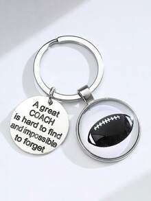 1 件创意球类运动感谢标语钥匙扣吊坠，足球、篮球、橄榄球、棒球运动纪念品钥匙扣装饰配件，包包和钱包配件 - 理想的生日礼物汽车配件可爱哥特 Y2k - 彩色 - 查看 10