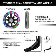 Children Bicycle Training Wheels 12/14/16/18/20 Inch Bike Stabiliser Mounted Kit - màu đen - Xem 4