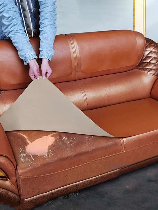Selbstklebender Stoffflicken 19.96*53.94 Inches, DIY selbstklebender PU-Lederflicken, kann zugeschnitten werden, wasserdichtes Reparaturband, selbstklebender Lederreparaturflicken, geeignet für Sofa, Sitz, Tisch, Stuhl, Tasche, Schuhe, Bett, Autositz, Hotel, Restaurant, Büro, gewerbl. Lederrissreparaturset