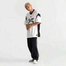 Adidas Men's  Graphic Footb Jersey |  | Men Sports Tees & Tanks - JY2762-100/Trắng mây/Đen - Xem 2