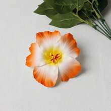 12pcs/6pcs/1pc Bohemian Style Artificial Flower Hair Clips Set, Barrettes For Women, Summer Beach Vacation Hair Accessories