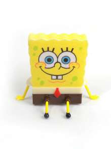 SPONGEBOB 1pc Cartoon Sponge Drain Rack - Fun Bathroom Shower Caddy With Hanging Storage Organizer, Special Features For Kitchen And Coffee Bar Accessories, Space-Saving Design And Easy Cleaning,Plastic Material, Assembly Required