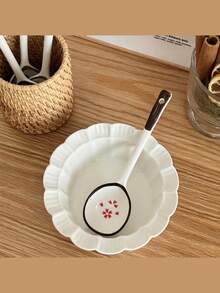 2 Pieces Ceramic Long-Handled Spoon, Japanese Coffee Spoon, Vintage Ramen Spoon, Rice Noodle Dinner Spoon, Dessert Spoon, Beautiful And Unique Shape, Ceramic Asian Spoon, High-Grade Spoon For Handicrafts And Artworks, Heat-Resistant Accessories For Kitchen And Restaurant, Reusable Porridge Ramen And Soup Cutlery, Home Dining And Restaurant Serving Cutlery.,School Supplies - Multicolor - View 19