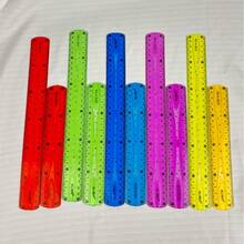 Alinh 5入組彩色可彎曲尺，彈性尺，學生畫圖測量工具，隨機顏色發貨 - 彩色 - 查看 13