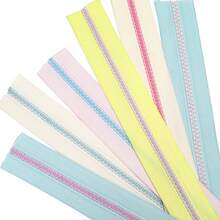 1包：5码拉链，带拉链头，撞色树脂拉链，多种款式，适用于行李箱、文具包、手工缝纫替换等。 - 彩色 - 查看 5