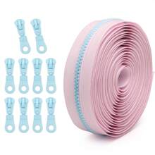 1包：5码拉链，带拉链头，撞色树脂拉链，多种款式，适用于行李箱、文具包、手工缝纫替换等。 - 彩色 - 查看 10