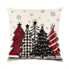 4/1 Set, 45*45cm Christmas Theme Pillow Covers, Soft & Comfortable Pillow Cases With Zipper Closure, For Home & Room Decor, Santa Claus & Snowman Design, Machine Washable - Multicolor - View 15