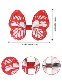 24Pcs Random Colorful Butterfly Hair Clips, Girls' Hair Clips, Hair Accessories For Birthday Parties And Performances