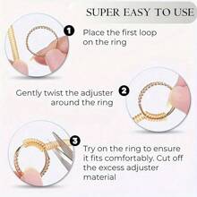 1/4pcs/Set Transparent Ring Adjuster - Adjustable Invisible Jewelry Sizer, Shrink Wrap Packaging, Anti-Slip Protection, Loose Ring Protector, Fits Almost Any Ring, Easy To Use, Durable - Clear - View 8