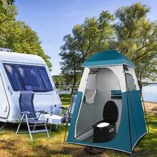 Portable Toilet | Indoor Outdoor Commode W/Detachable Inner Bucket & Removable Paper Holder, Lightweight & Compact For Camping, Boat, Van, Emergency Use - Black - View 2