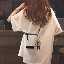 Women Shoulder Bags - 卡其配黑帶掛件 - 查看 3