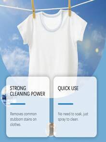 Clothes Cleaning Spray Quickly Decomposes Oil Stains And Stains. After Spraying, Stains Disappear. Clothes Are As Clean As New, Leaving Fragrance. Daily Free Cleaning Spray Is Applicable To All Clothes Such As T-Shirts, Shirts And Coats