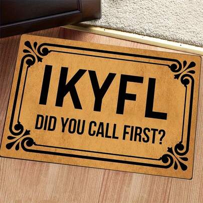 1pc 16"*24" 18"*30" Funny Doormat Non-Slip Outdoor/Indoor Rubber Door Mats For Front Door/Garden/Kitchen/Bedroom (IKYFL Did You Call First)