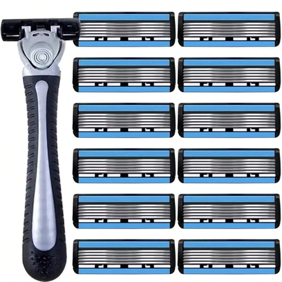 Razors, Manual Shaving Razors, 6-Layres Blade Razors, Replacement Razor Blades, Hair Care Tools, Traditional Razors For Smooth Shaving Travel