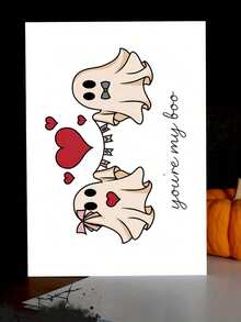 1pc You're My Boo Card, Love Card, Valentine Card, Sweet Card, Cute Card, Relationship Card, Anniversary Card, Husband Card, Boo Valentine Happy Halloween Cards