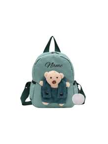 Customizable Personalized Name Or Holiday Greeting Backpack. Customize Your Own Mini Cartoon Teddy Bear Backpack, Which Can Be Used As A School Bag Or A Backpack. You Can Write Your Name, Letters, Lucky Numbers, Etc. Suitable For Daily School, Dance Class, Travel, And Also A Great Birthday Gift For Friends And Daughters. Exquisite Packaging, Can Be Used As A Christmas Gift, New Year's Gift, Etc. Other Patterns Are Randomly Printed.