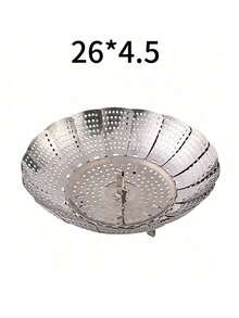 1pc-DeTODO Stainless Steel Steamer Steamed Vegetables - Multicolor - View 9