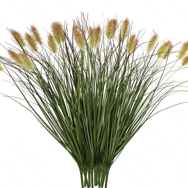 10/20pcs 16.5inch Realistic Artificial Grass - Artificial Wheat Grass And Cattail, Suitable For Outdoor Decor, Great For Home, Garden And Earth Day Celebrations