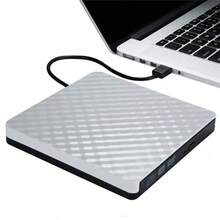 Grabadora de DVD externa USB 3.0 de alta velocidad, para PC y portátil, color blanco - Blanco - Ver 6
