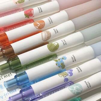 4 支/套 Juicyee 香味凝胶笔套装、4 支/套闪光荧光笔套装、复古航海螺旋笔记本套装、水果香味彩色笔、优雅的日记、涂鸦和绘画文具、2025 年毕业礼物、学校用品、返校