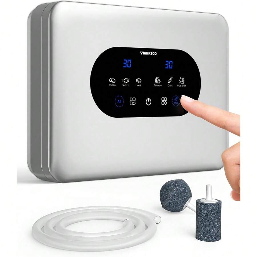 2025-Nw Portabl Ozon Machin Nration For Watr An Air, With Ual Outlts, Ngativ Ion An TimrSilvr - Parent Silver - View 1