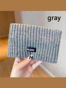 女士 Bandana 1 件纯色休闲涤纶头巾针织寒冷天气发带，秋冬发饰时尚头巾，学校用品，大学秋季配饰 - 彩色 - 查看 9