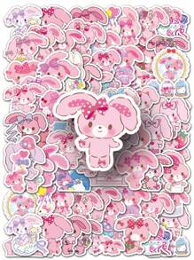 Sanrio 50pcs Officially Licensed 4-5cm Sanrio Mix Waterproof Kid-Friendly Graffiti Stickers For Laptop, Water Bottles, Bumper,Computer, Phone, Notebooks Stickers And Decals