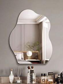 1Pc Asymmetrical Acrylic Mirror Wall Decor, Frameless Vanity Mirrors For Living Room Bedroom Home Office, Bathroom Wall Mirror, Stickers, Wall Decal, Vinyl Decal For Home Decorations, Spring Decoration Items Refresh Your Home, Rama Decoration Stickers Back To School Room Decor School Supplies