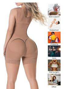 Fajas Colombianas Levanta Cola Post Surgery BBL Mid Thigh Women Shapewear - Black - View 8