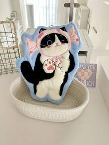 1 件可爱猫形多巴胺手巾超强吸水柔软触感，节省空间垂直设计适用于浴室和厨房装饰鲜艳的色彩适用于浴室厨房装饰洗碗布厨房毛巾 - 彩色 - 查看 10