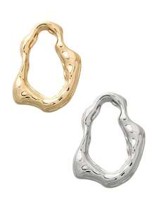 2/4pcs Metal Asymmetrical Scarf Clips, Fashionable Multi-Functional Hijab Clips For Dress - Scarf Buckle - View 3