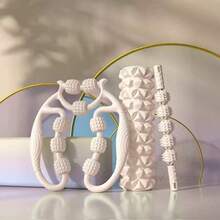 EVA Foam Roller And Handheld Massage Ball - Muscle Relaxation Yoga Kit, Hollow Design, Fitness Roller Set, Foam Roller Yoga Column, Fitness Roller, Yoga Roller, Massage Equipment, Fitness Massage Roller, Hollow EVA Spike Massage Stick, Foam Roller Fitness, Yoga Fascia Massage Tool - A - View 2