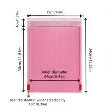 40pcs/Pack Pink Color Co-Extrusion Film Bubble Mailers, Holiday Themed Foam Pouches, Shockproof And Waterproof, Suitable For Packing And Shipping Jewelry, Books, Phones And Other Products