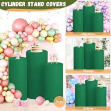 Set di 3 pezzi di alzate per dolci, supporti cilindrici flessibili (50/55/60 cm), adatti per decorazioni per feste, matrimoni o compleanni, decorazioni autunnali (include solo il tappeto da tavolo a forma di cilindro)