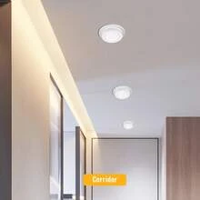 CANMEIJIA GX53 嵌入式吸顶灯，嵌入式壁灯，装饰吸顶灯，嵌入式/表面安装，黑色/白色可选，带/不带灯泡，铝制材料，兼容 GX53 灯泡，适用于商店、书房、卧室、客厅、咖啡厅、展厅、画廊、博物馆、走廊、入口，根据需要选择颜色