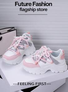 1 Pair Women Casual Sports LightweightStudent Sneakers For Outdoor Activities