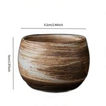 1pc Handmade Japanese Rustic Ceramic Tea Mug, Teacup For Gongfu Tea Ceremony, Antique Style