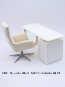 1 conjunto de mesa e cadeira em miniatura para casa de bonecas 1:12, experiência imersiva de escritório! Acessórios Micro Scene, transformam instantaneamente a mesa em um ambiente de trabalho requintado, mesa de escritório em miniatura para casa de bonecas, mesa de computador, modelo de cenário, brinquedo de faz de conta para crianças, teclado e mouse