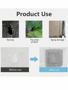 防水自粘纱窗修补胶带、宿舍门/窗帘防虫网片、强力粘性纱窗修补胶带（适用于撕裂纱窗）、2米/78.74英寸长、贴纸、墙贴、家居装饰乙烯基贴纸、春季装饰品让您的家焕然一新、拉玛装饰贴纸