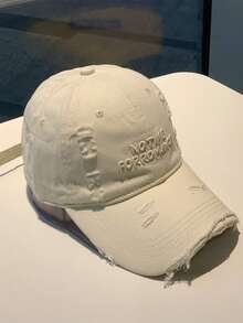 返校时尚男女情侣棒球帽，刺绣，做旧，街头风，超大宽檐，软帽冠，太阳帽， - 彩色 - 查看 11