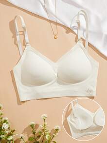 Backless Push-Up Bra With X-Back & Adjustable Straps. Thin Seamless Style For A/B Cup, Perfect For Wedding And Formal Wear. - Apricot - View 1