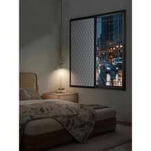 1片全新隔热窗帘，无需打孔，自粘式可移除便携式旅行遮光窗帘，适用于客厅卧室，防风保暖，冬季适用 - 銀黑色 - 查看 5