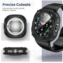 YYWSH-Rugged Bezel Case For Samsung Galaxy Watch Ultra Screen Protector 47mm Soft TPU Bumper Face Cover + 2 Tempered Glass Film For Galaxy Watch 7 Ultra 8 Ultra Accessoriesh4q3 - Black - View 7