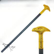 1 件狮子头骨手杖，2 件可拆卸，复古精致时尚优雅高端英国绅士舞台化妆服装道具 [手工印制，每件不同，不影响使用]