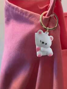 2PCS Magnetic Adorable Bear Keychains, A Sweet Gift For Boyfriends And Girlfriends. These Keychains For Bags And Keys Are Suitable For Back - To - School And As Couple Gifts. Car Accessories Cute Goth Y2k