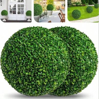 1个仿真米兰草球，绿色塑料悬挂式草球装饰，适用于户外婚礼、家居天花板装饰、室内植物景观美化、商场婚礼天花板装饰