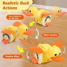 ODAPTO Cute Running Duck Crawling Toy With Light & Music, Baby Toys 18 Months, Increase Baby Tummy Time, Great Musical Crawl Toys For Infant 18 Months - Multicolor - View 5